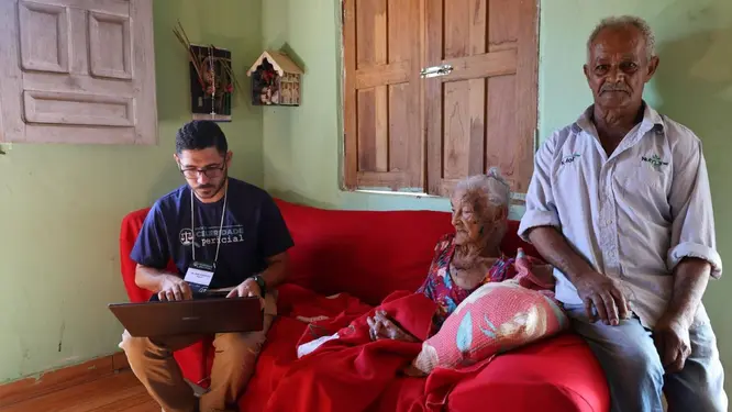 Justiça realiza perícia na casa de idosa de 110 anos no oeste da Bahia Justiça realiza perícia na casa de idosa de 110 anos no oeste da Bahia